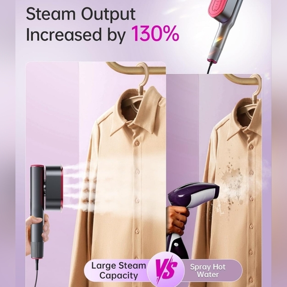 Gray and Pink Hair Dryer with Accessories - Picture 3 of 7